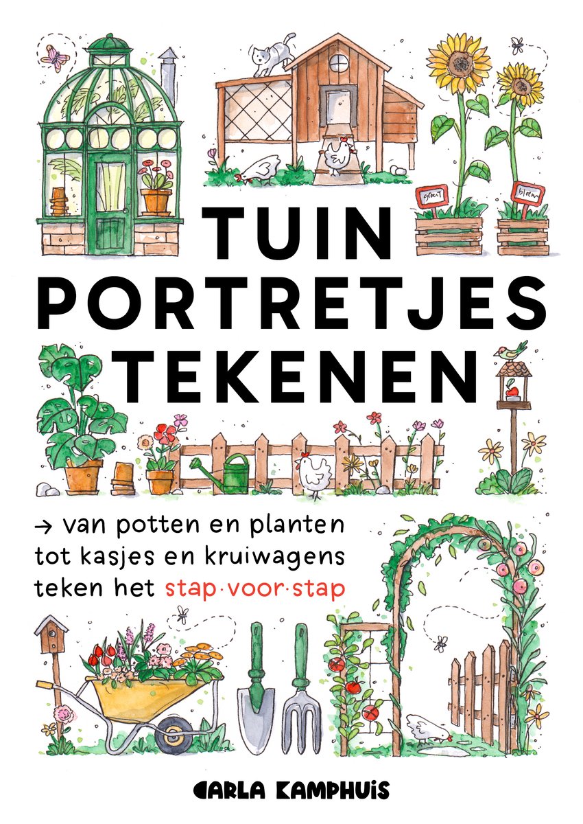 Omslag van Tuinportretjes tekenen