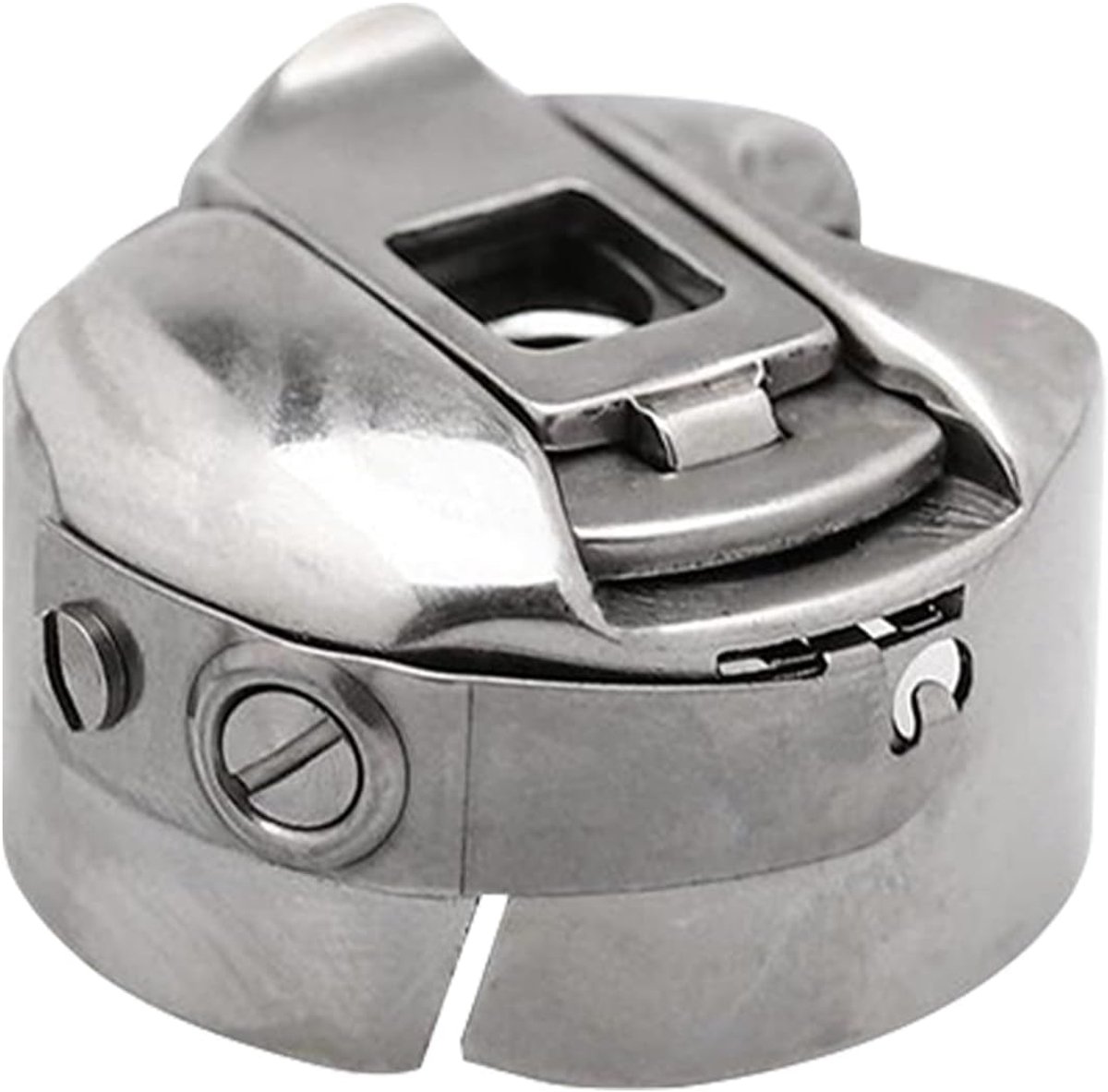 Naaimachine Spoelkoffer - Spoeltjeshouder Naaimachine - Voorkomt Draadklitten - Roestvrij Staal - 22.75mm Diameter - Zilver