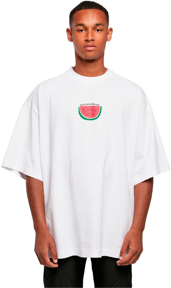 Merchcode - Summer Summertime Huge Heren Tshirt - M - Wit