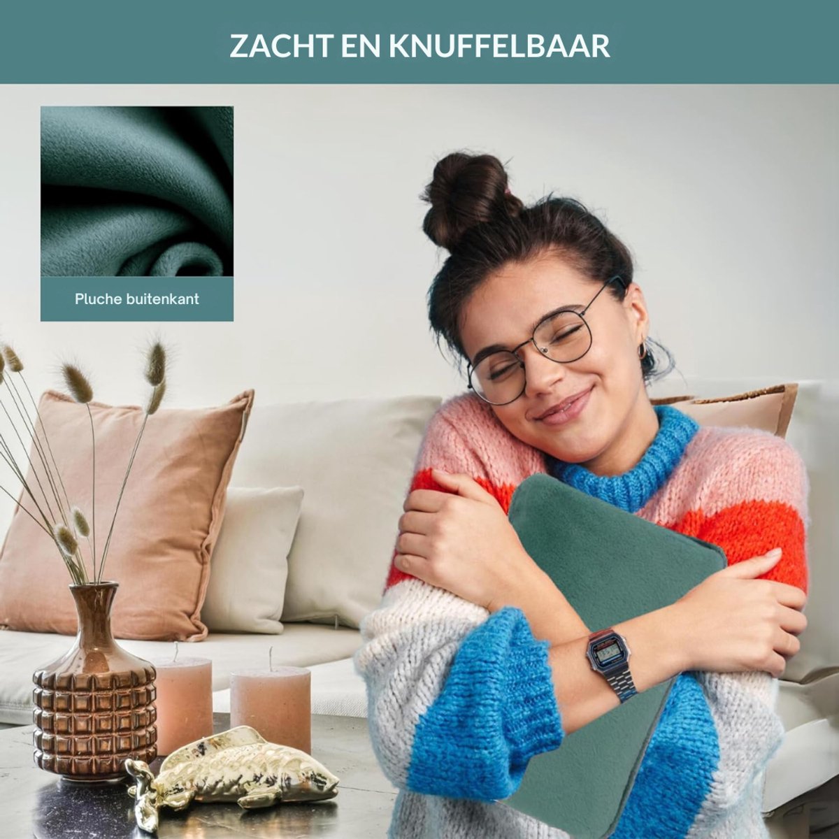 VLSelect® Electrische kruik - Warmtekruik - Warmte kussen - Met Temperatuur Regelaar – foto 4