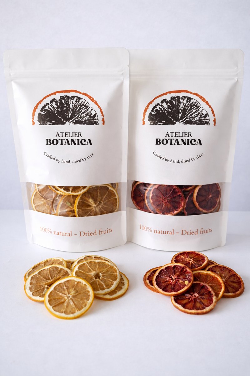 Gedroogde citroenschijfjes en bloedappelsien schijfjes - 2 x 100g - Cocktail garnering - thee - decoratie