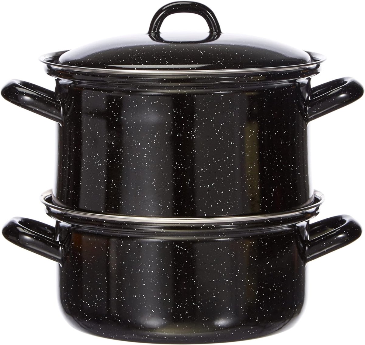 SAVI® Stoompot - Snelkookpan - Stoompan - Zwart - 28cm x 18cm x 10cm