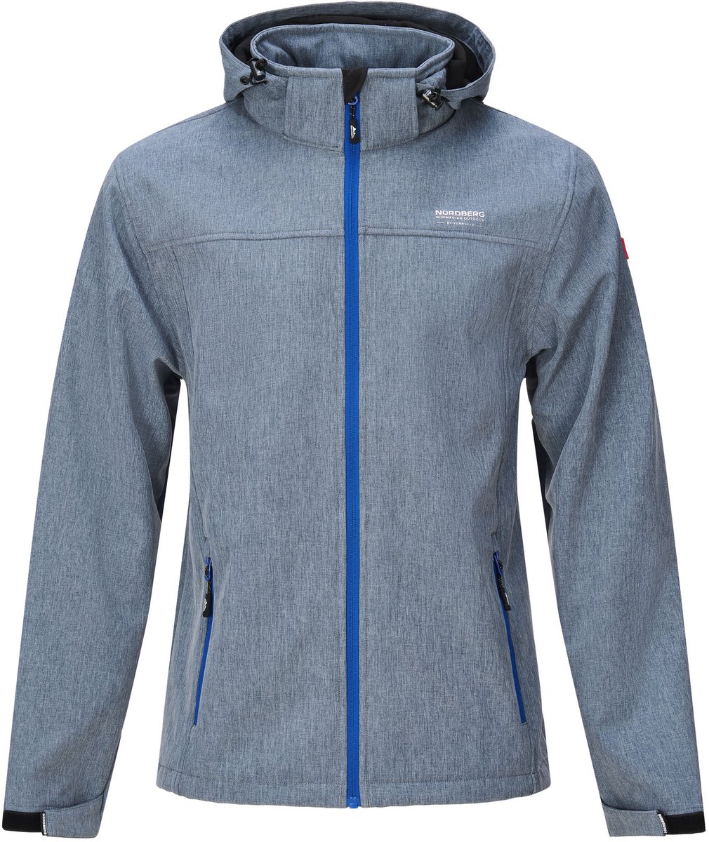 Nordberg Mats Softshell Outdoor Zomerjas Heren Oceaan Melange Grijs