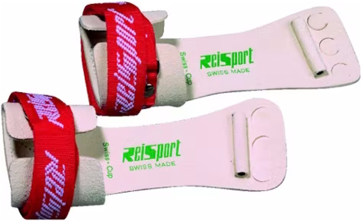 Turnleertjes Reisport Rekstok maat 2 (1 paar) met Lange Witte Polsbanden (1 paar) Turnen Gymnastiek Heren Jongens Rekleertjes Met Rolletje