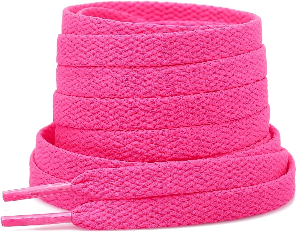 The Kicks Don Veters Plat 140CM - Felroze/Neon Roze - 8mm