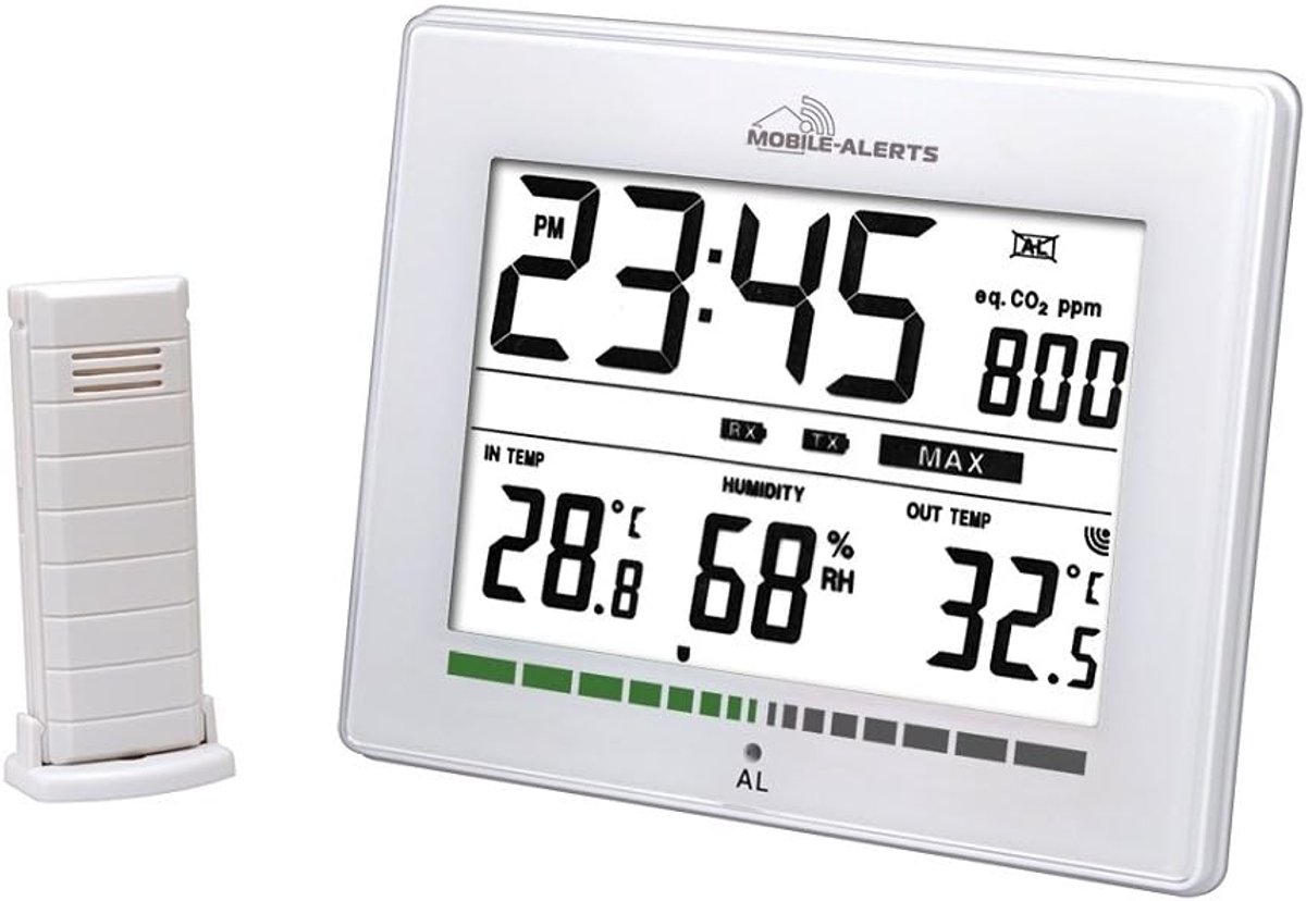 Weerstation Starter Kit - Weer Apparatuur - Binnen Buiten Meten - Draadloze Sensor - 14.5 x 11.7 cm - Wit