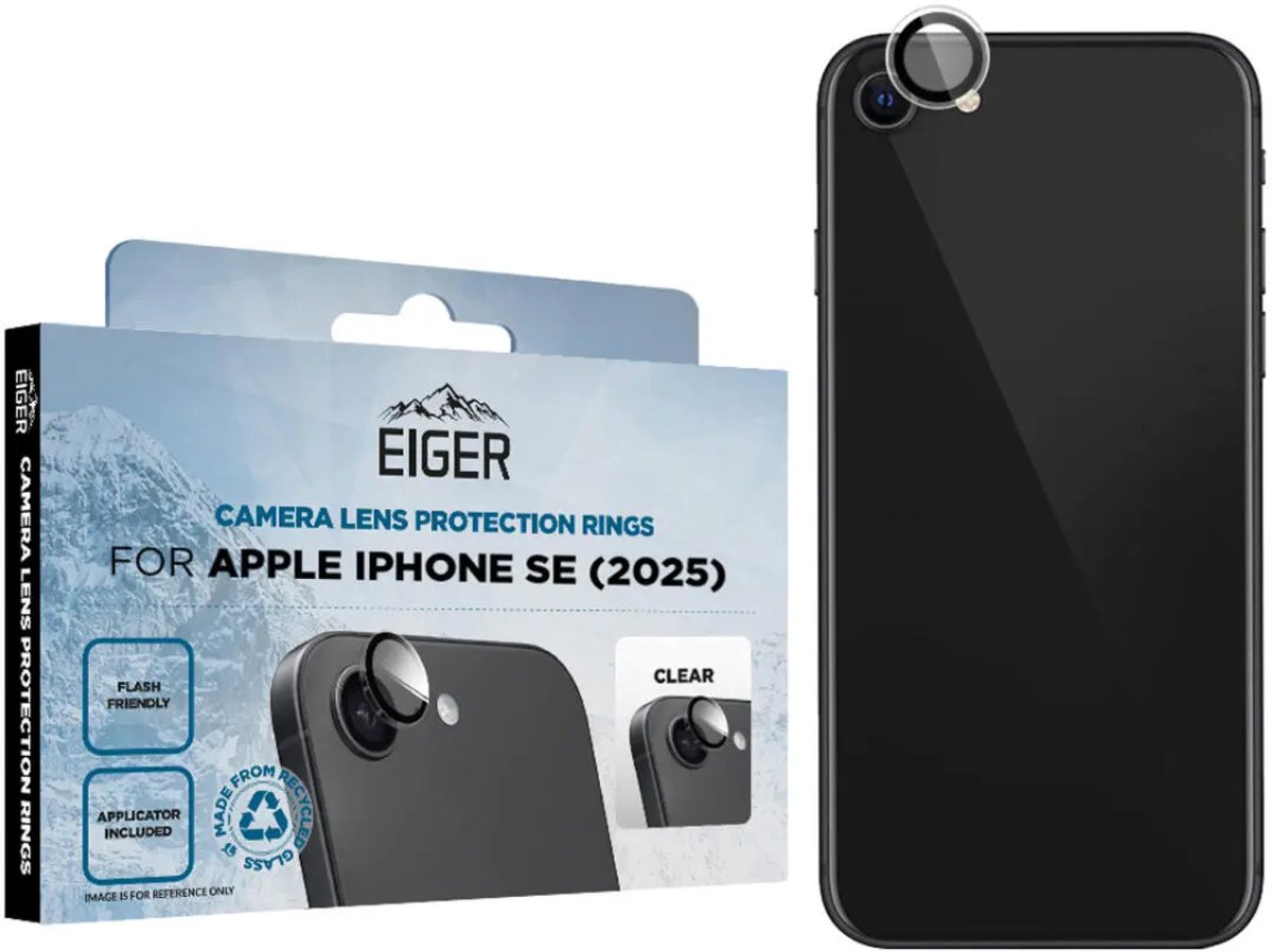 Eiger Mountain Glass Camera Lens Protector Geschikt voor Apple iPhone 17e / 16e