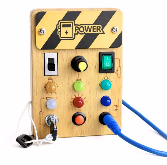 Dastium Kids - Montessori Busy Board - Activiteitenbord - Montessori Speelgoed - Activity Board - Speelgoed Voor Baby's en Peuters - Sensorisch Educatief Speelgoed