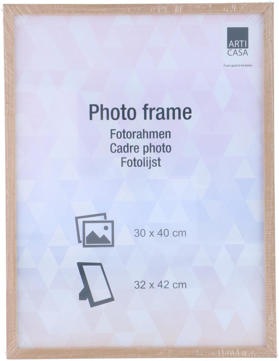 Arti Casa Fotolijst - Lijstmaat 32 x 42 cm / Fotomaat 30 x 40 cm - Naturel Hout