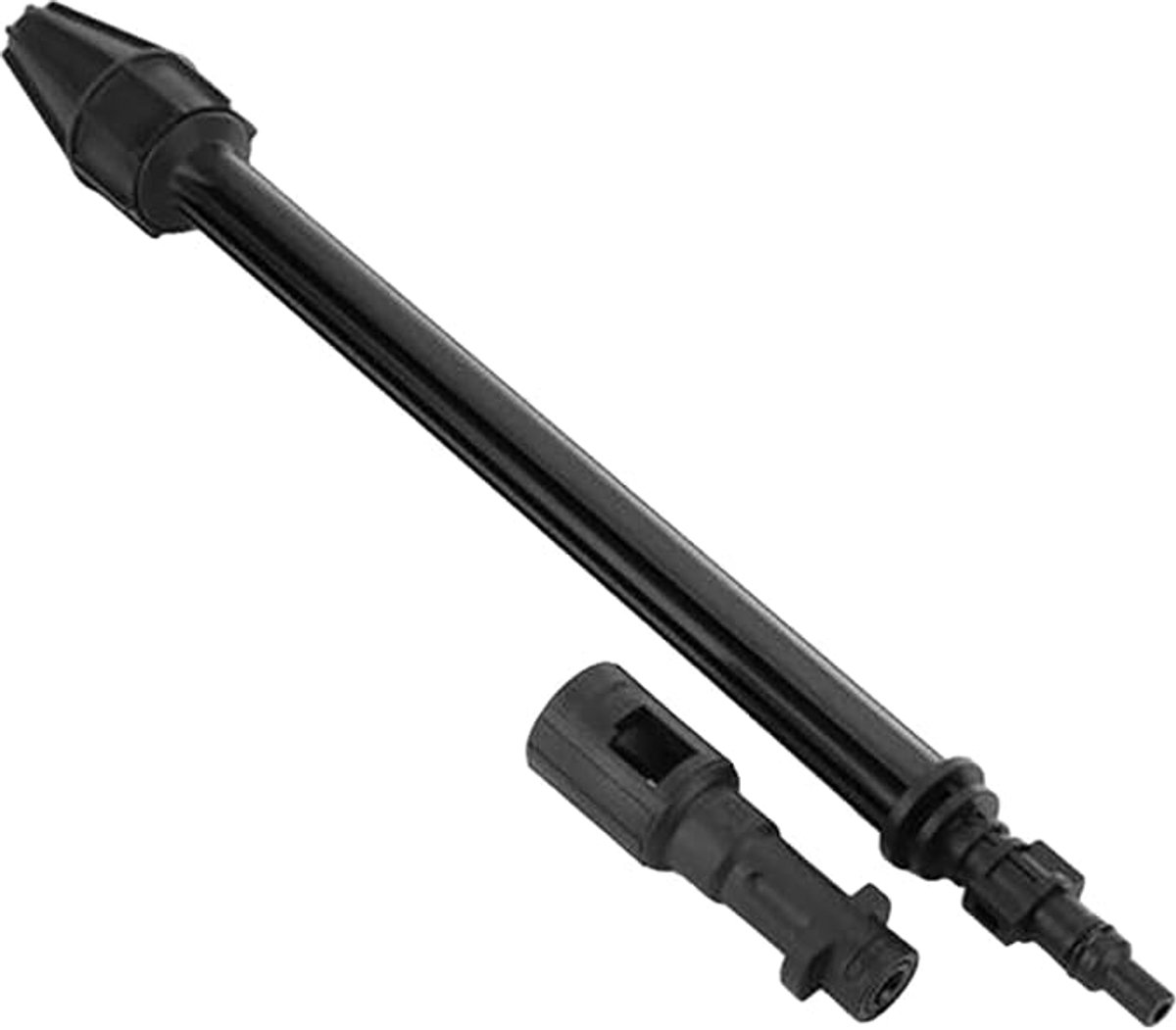 2 stuks - spuitlansen & vuilfrezen - geschikt voor Kärcher K2 K3 K4 K5 K6 K7 serie -geschikt voor karcher stoomreiniger accessoires- verstelbare sproeikop -Zwart