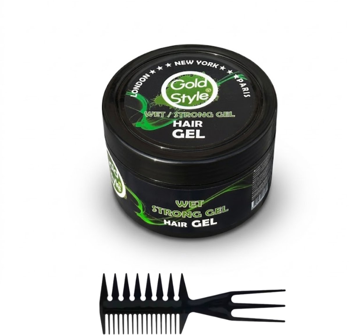 Gold Style Haar Gel 450 ml – 1 Stuks + 1 Styling Kam - Styling Haar Wax - Haar Wax Mannen