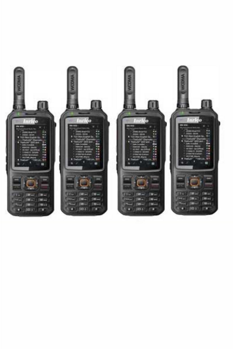 Set van 4 Inrico T320 V2 4G LTE Zello Portofoons, GPS, Wifi
