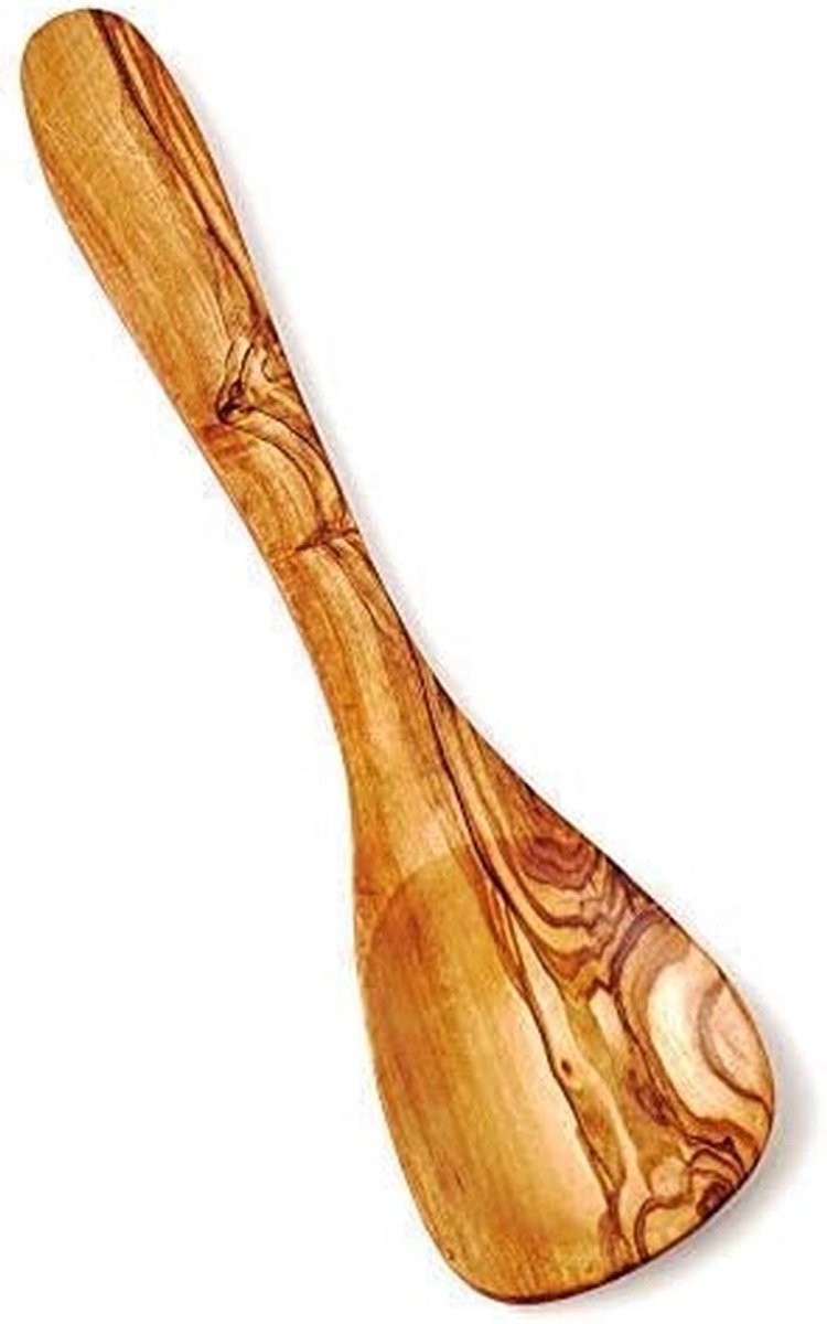 Houten Spatel - Keuken spatel - Koken Bakken - Handgemaakt Natuurlijk - 35cm - Bruin