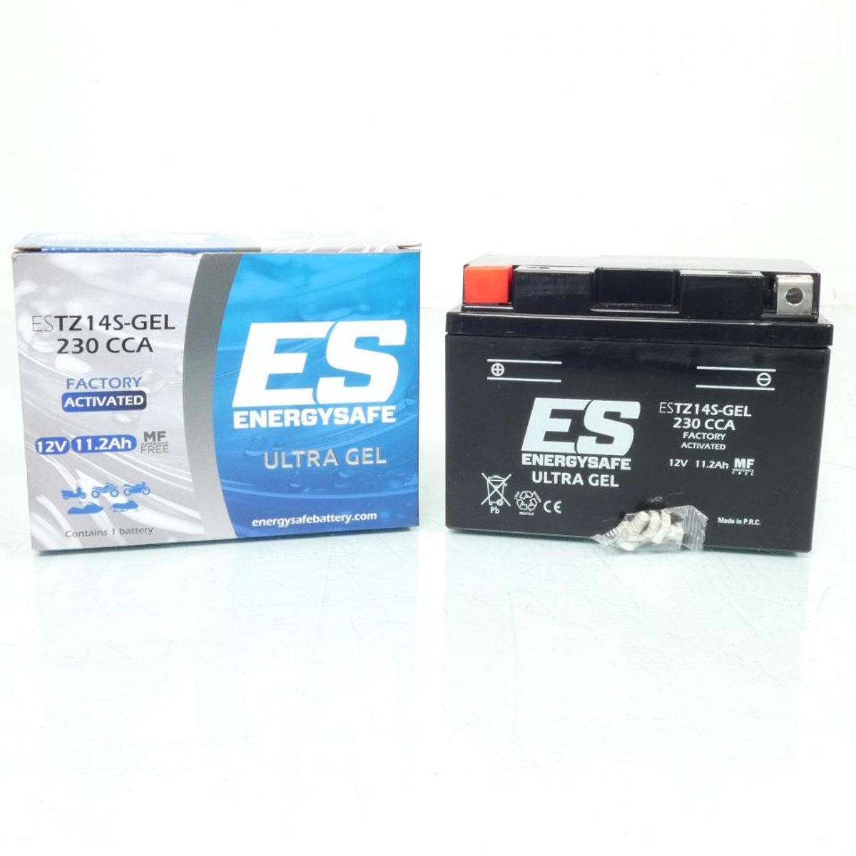 Batterie SLA Energysafe pour Moto Yamaha 1000 Fz1 Fazer N/S 2006 à 2015 YTZ14S / 12V 11.2Ah Neuf