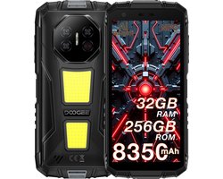 DOOGEE Fire 3 Max Robuuste Smartphone - Gemini AI- 32 GB RAM - 256 GB ROM - 8350 mAh - 5,5 inch - Android 15 - IP68/IP69K Outdoor telefoon - Widevine L1 - OTG - NFC - Zwart