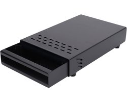 Koffiedik Bak - Afvalbak - Koffieresten Verwerken - Afneembare Lade - 18x28x5 cm - Zwart