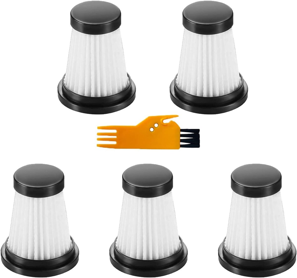 5 stuks HEPA-filters geschikt voor MOOSOO K12, K12 Pro, K13 draadloze stofzuiger