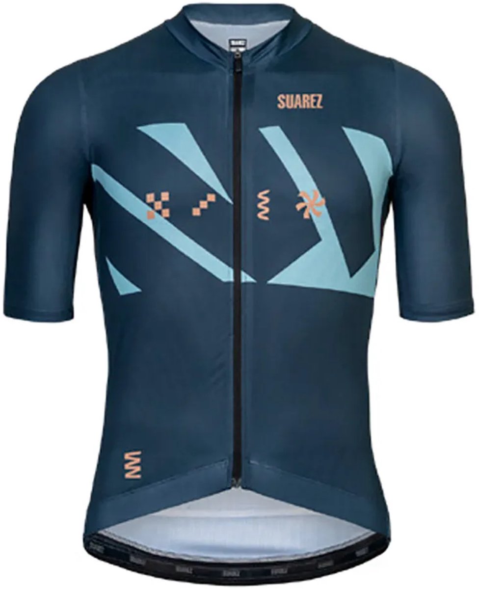 Suarez Ease 2.4 Korte Mouw Wielertrui Blauw L Man