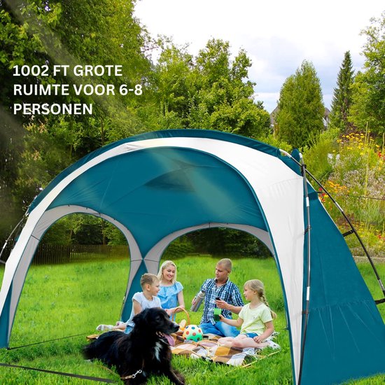 CLVP® Strandtent UV Bescherming - Strandtent Baby Pop Up - Strandtentje Extra Licht - Strandschelp - Strand Tent –Ozeanblau van CLVP® — afbeelding 3