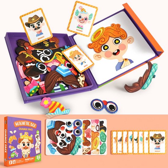 NEBURORA Puzzle magnétique 61 pièces pour Enfants de 2 à 5 Ans, Jeux de Voyage, Jouets de Voyage pour Tout-Petits en Avion, Jeux de Puzzle, activités en Avion, Cadeaux d'anniversaire pour Enfants