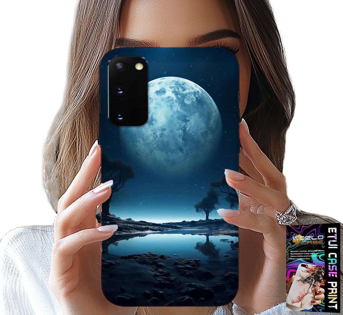 HOESJE VOOR SAMSUNG GALAXY S20 - FULL MOON MOON HOESJE + FILM
