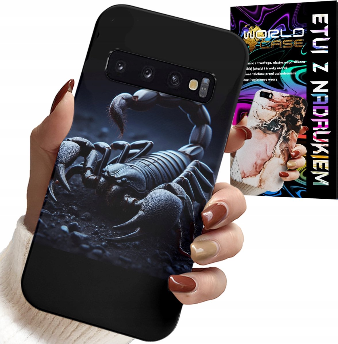 HOESJE VOOR SAMSUNG GALAXY S10 PLUS - SCHORPIOEN, SCHORPIOENEN + HYDROGEL FILM