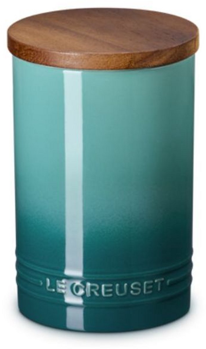 Le Creuset Signature Voorraadpot Met Houten Deksel Bleu Riviera 770 ml