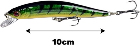 kunstaas 5 pluggen - hengelsport- pluggen - snoekbaars - baars - roofvissen - vis aas - 10 centimeter van AQUAPRODUCSTION — afbeelding 2