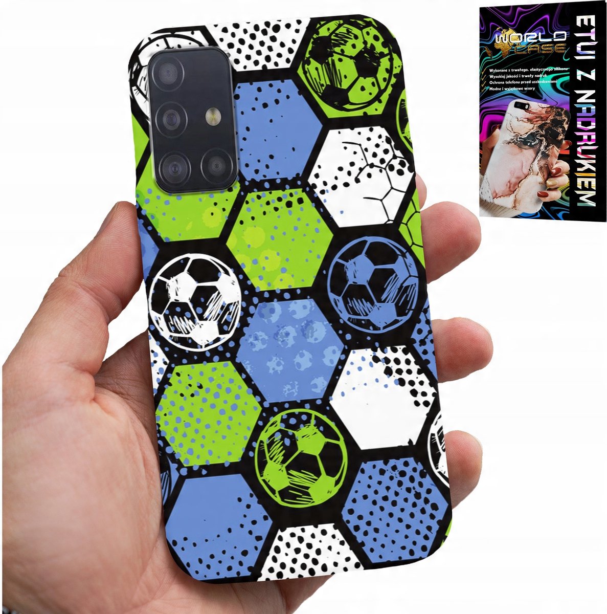 HOESJE VOOR SAMSUNG GALAXY A71 - ACHTERKANT MET VOETBALPLAAT