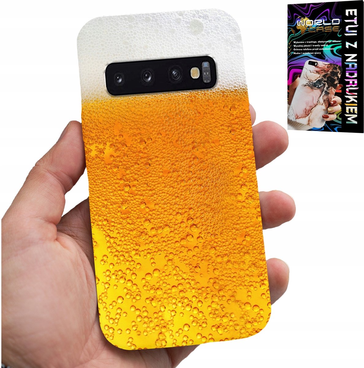 HOESJE VOOR SAMSUNG GALAXY S10 - BIER, MOKKEN MET PATROON VOOR HEREN