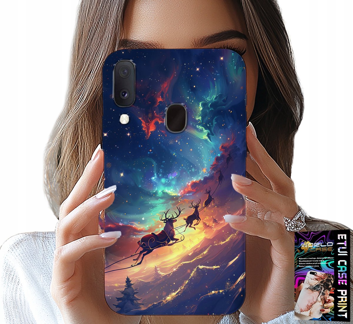 HOESJE VOOR SAMSUNG GALAXY A40 - LEUK KERSTPATROON MET RENDIER
