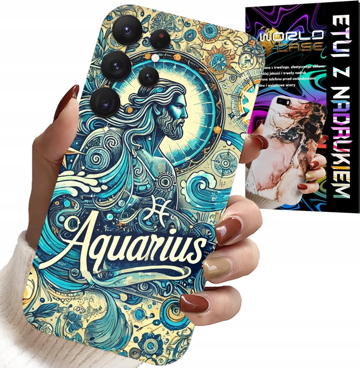HOESJE VOOR SAMSUNG GALAXY S24 ULTRA - STERRENBEELD, WATERMAN, ASTRONOMIE ACHTERKANT