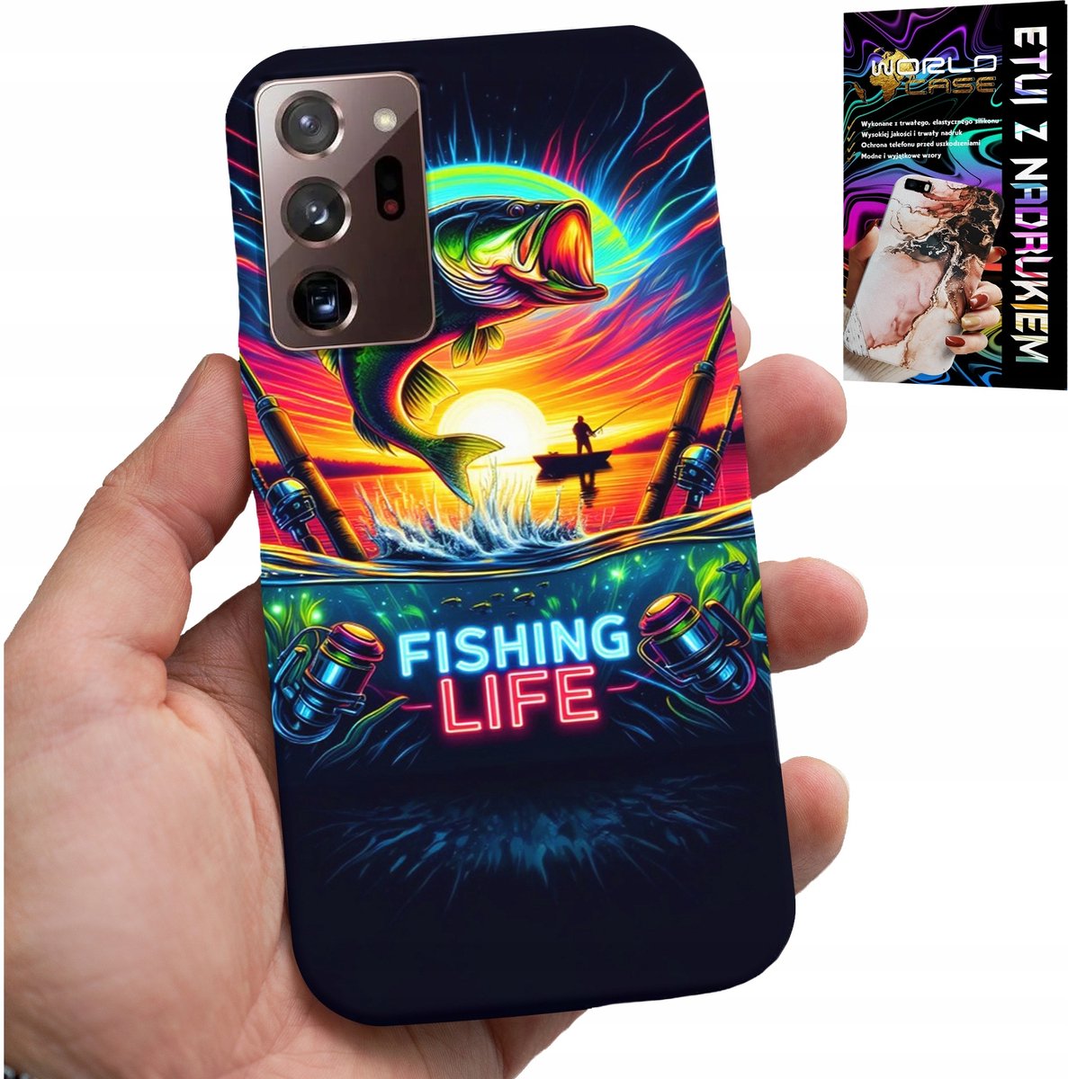 HOESJE VOOR SAMSUNG NOTE 20 ULTRA - VISPATROON VIS HENGEL RUGZAK
