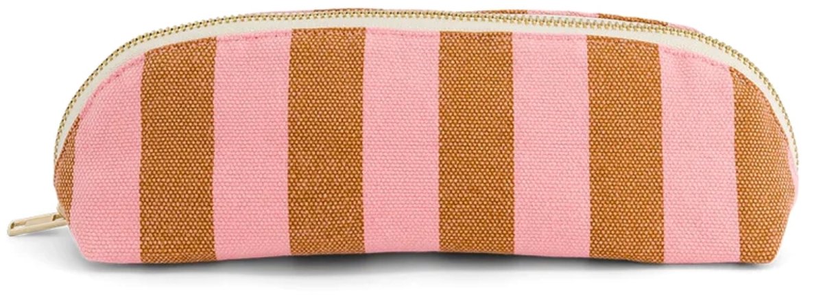 Rose in April Etui Pennenzak Roze Caramel Strepen