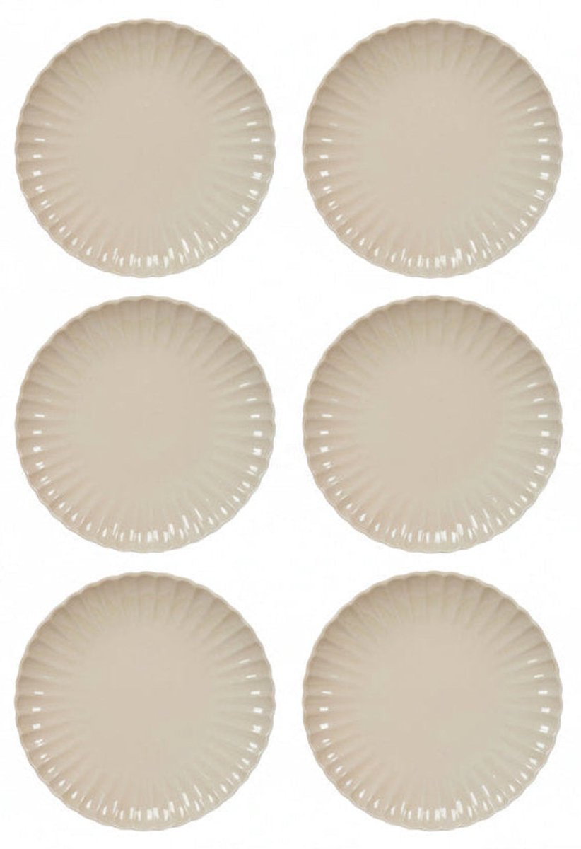 Cookinglife Dinerborden Cardida Beige ø 26 cm - 6 stuks