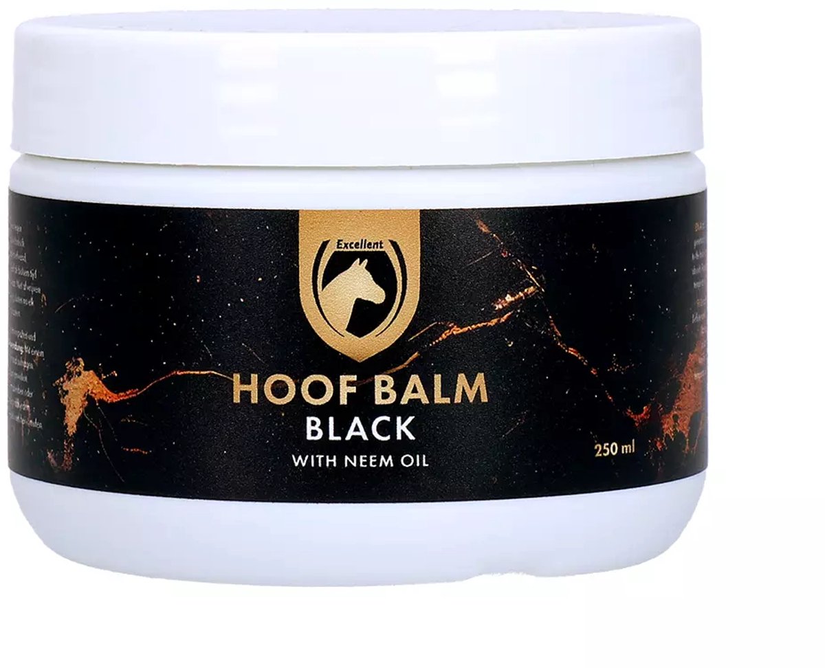 Excellent Horse Hoefbalsem - Hoof Balm met Neem - Tegen Hoornkloven en Afsplinteren - Oil Black