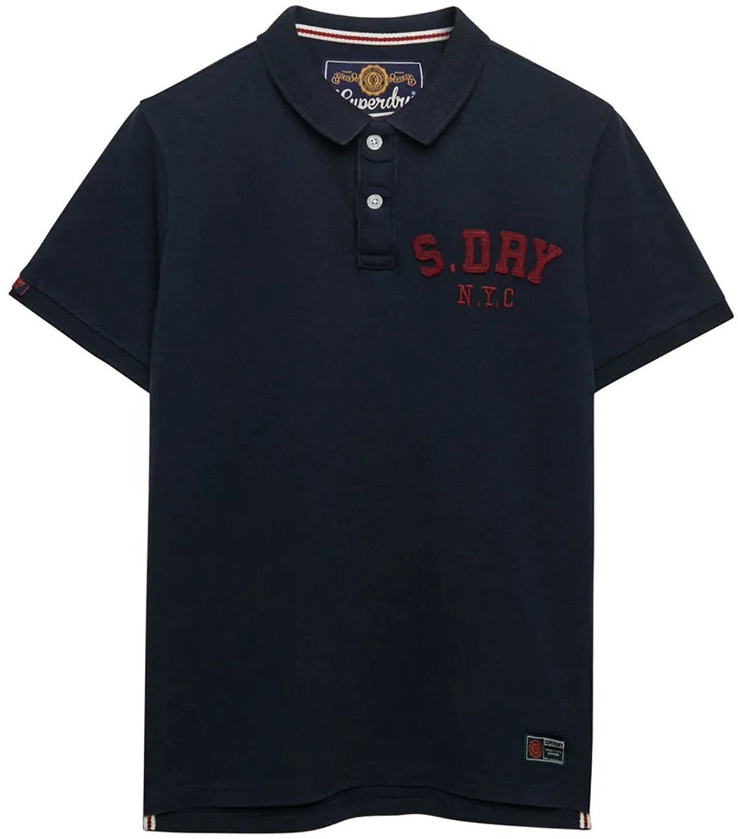 Superdry Vintage Athletic Korte Mouw Poloshirt S Man Marineblauw