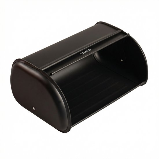 VALEVO® Boîte à pain XL avec couvercle coulissant - Grande boîte à pain XL - 43x27x19 - Conservation jusqu'à 15 litres - Boîte de conservation pour pain entier - Cuisine - Acier inoxydable noir