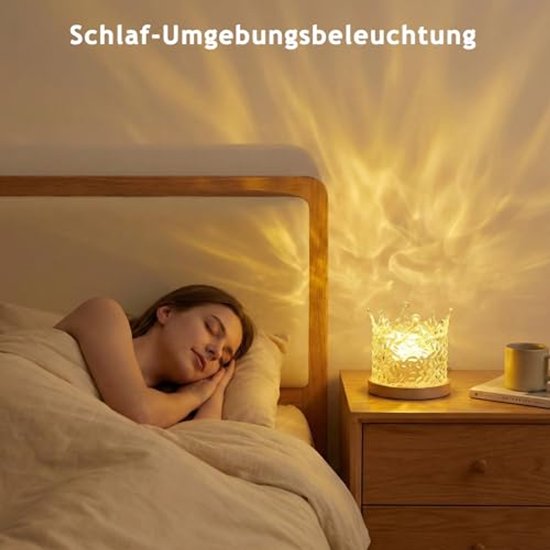LED-sterrenhemelprojector, 16-kleurige golflamp met touch-/afstandsbediening, watergolf- & auroralamp voor slaapkamer & feesten - Cadeaus voor kinderen — afbeelding 4