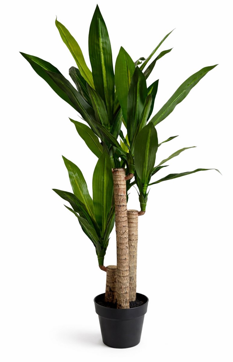 Levensechte Kunst Dracaena fragans 120 cm met pot - Kunstplant - Net echte Kamerplant - Groene Kunstplanten - Nep planten voor binnen - Kamer Decoratie - Nepplanten Kunst plant