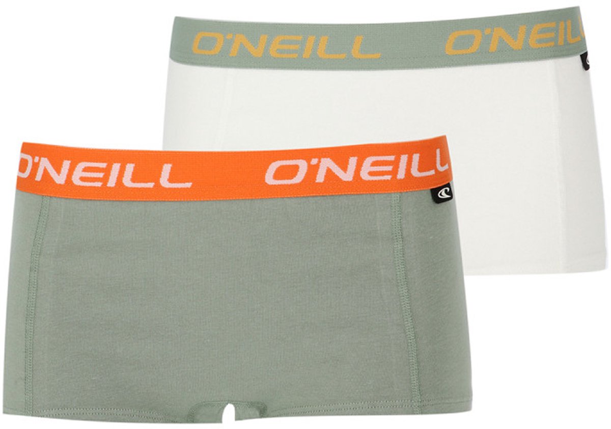 Dames boxershorts | Shorty | Uni | Merk: O’Neill | Kleur: Groen – Wit | Maat: S t/m XL | 6 pack