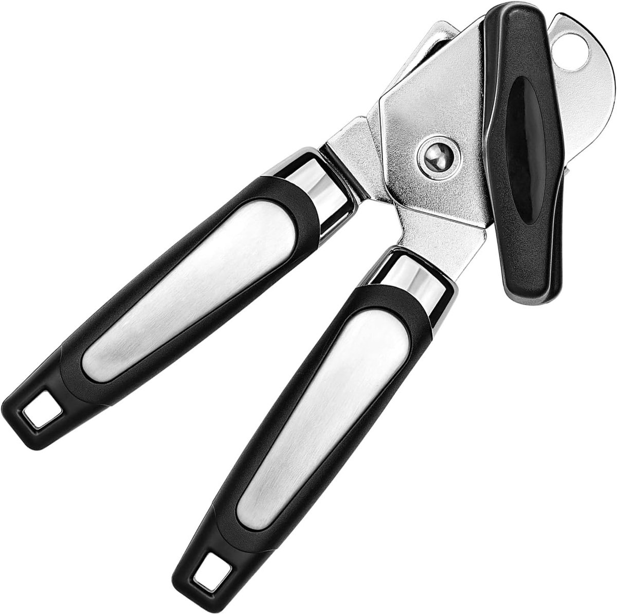 Handmatige Blikopener - Keuken Gadget - Snel Blikjes Openen - 3-in-1 Functionaliteit - Zilver