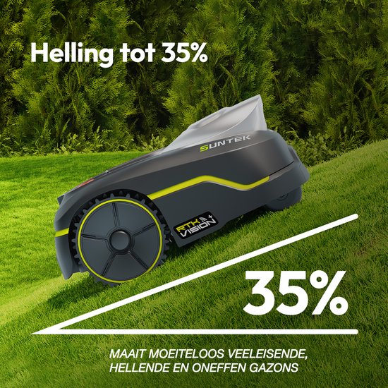 Suntek - Dual Vision 500 - Robotmaaier zonder draad - 500 m² - AI Vision + RTK - Dubbele camera - app bediening - IPX5 - 20 cm maaibreedte van Merkloos	 — afbeelding 5