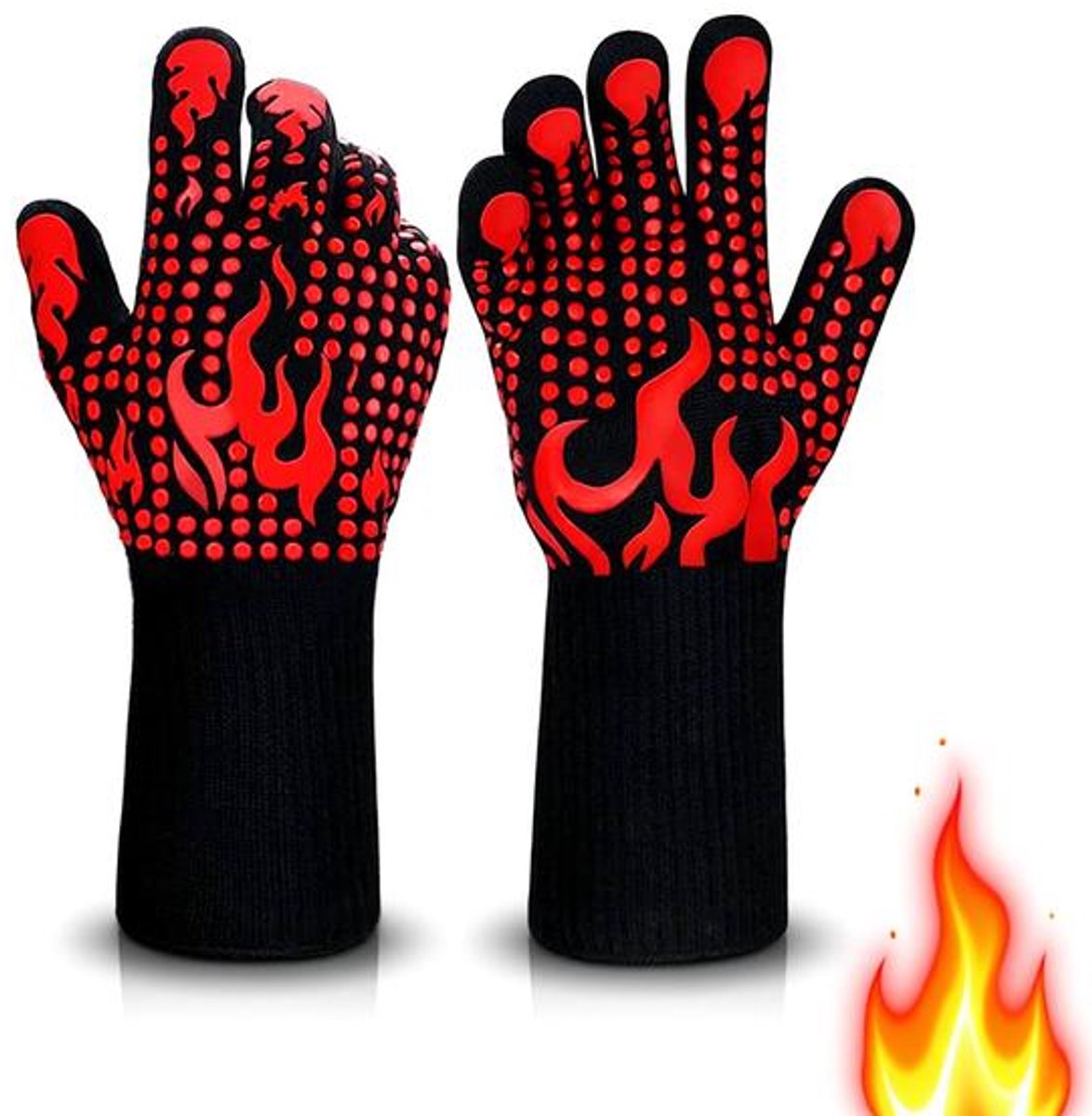 PolkaHome Hittebestendige Ovenhandschoenen - Extra Grip voor BBQ en Keuken