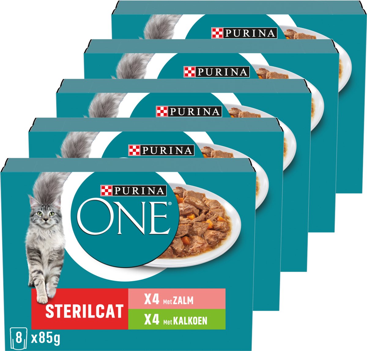 Purina One PURINA® ONE® Sterilcat - Kattenvoer Natvoer - Zalm & Kalkoen - 40 x 85 g