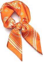 Vimate 89 cm vierkante zijden sjaal. Modieuze satijnen sjaal-bandana voor haarwikkeling 's nachts., 35