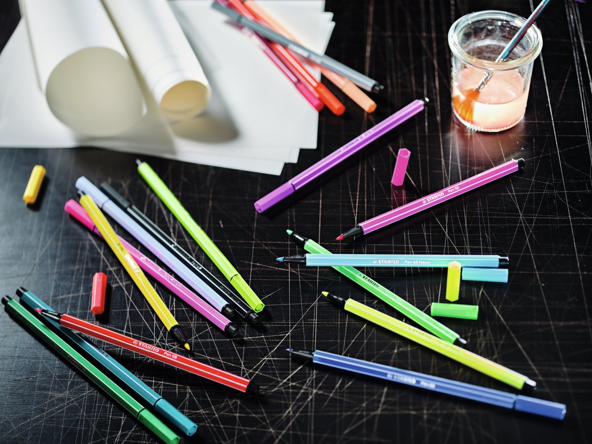 STABILO Pen 68 - Premium Viltstift - Rollerset - ARTY - Set Met 25 Verschillende Kleuren — afbeelding 7