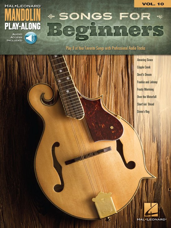 Hal Leonard Mandolin Play-Along Songs for Beginners, Vol. 10. Boek met audio-toegang.