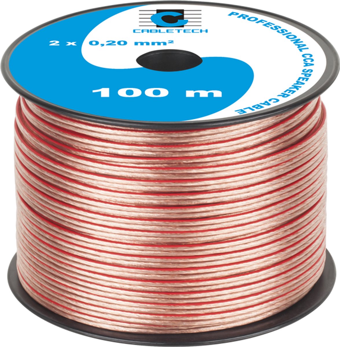 Cabletech 100m Serie - Speaker Kabel - 2x 0,2 mm - CCA Materiaal