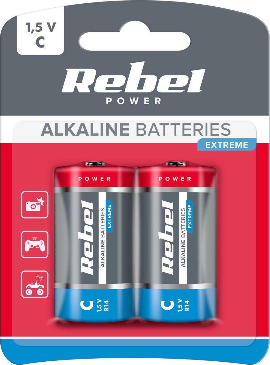 Rebel Extreme - Alkaline Batterij - LR14 - 1,5 V - 2 Stuks